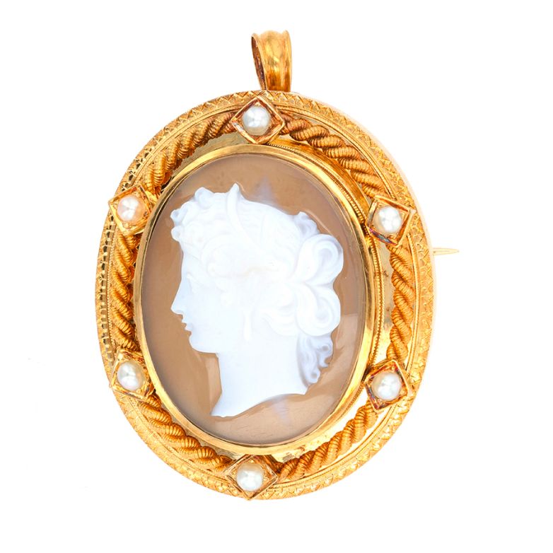 Pendentif ancien Camée or jaune 18.14g Comme neuf -  reconditionné disponible sur Gemme Les Bijoux